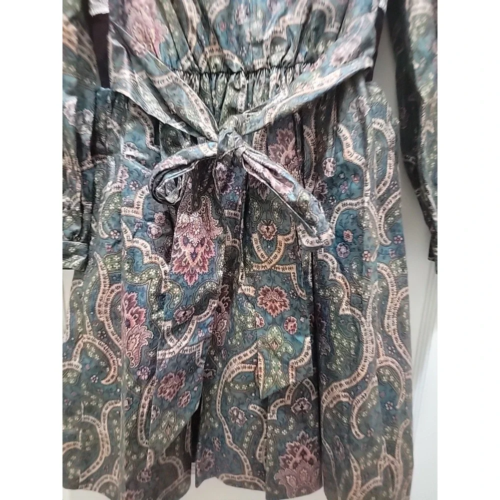 JAYNE COPELAND Girl Sz 8 Paisley Pattern, Lace Cottagecore Prairie Holiday Dress